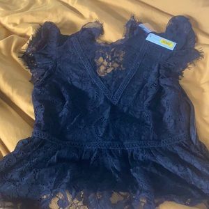 Beautiful black lace top. New